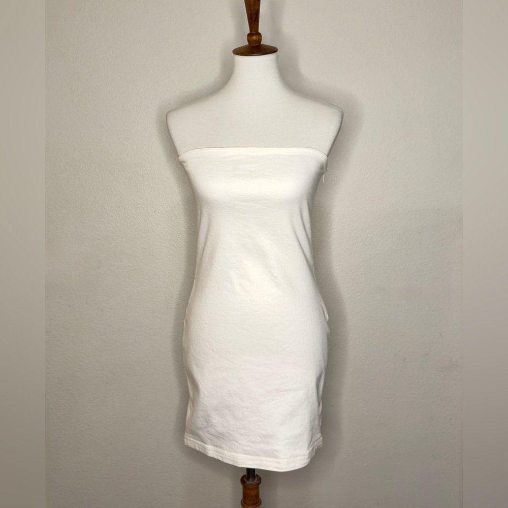 Zara White Strapless Dress NWT M